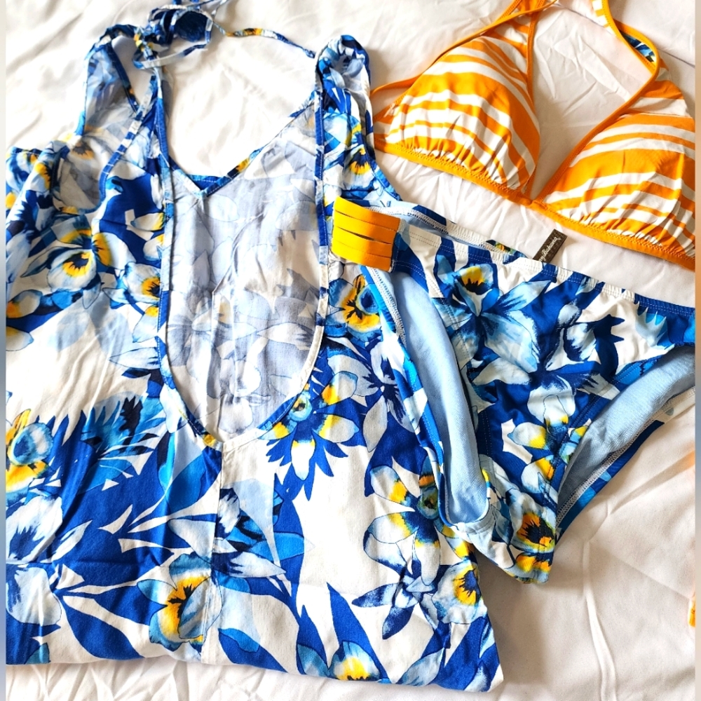 2 piece beach wear with a matching dress